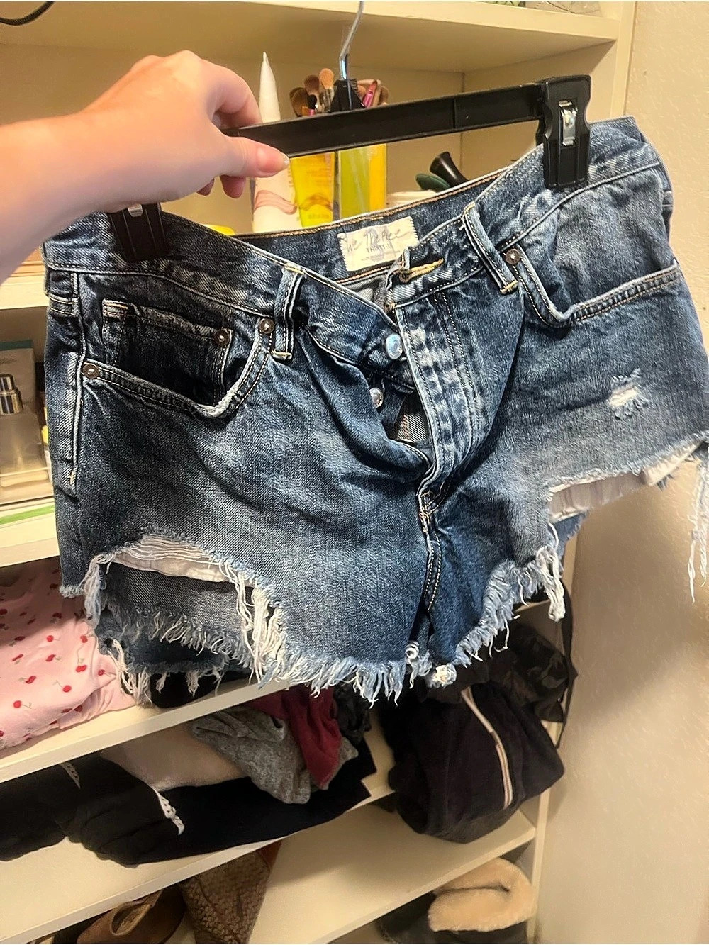 We The Free Women's Denim Jean Shorts Waist 31 Blue
